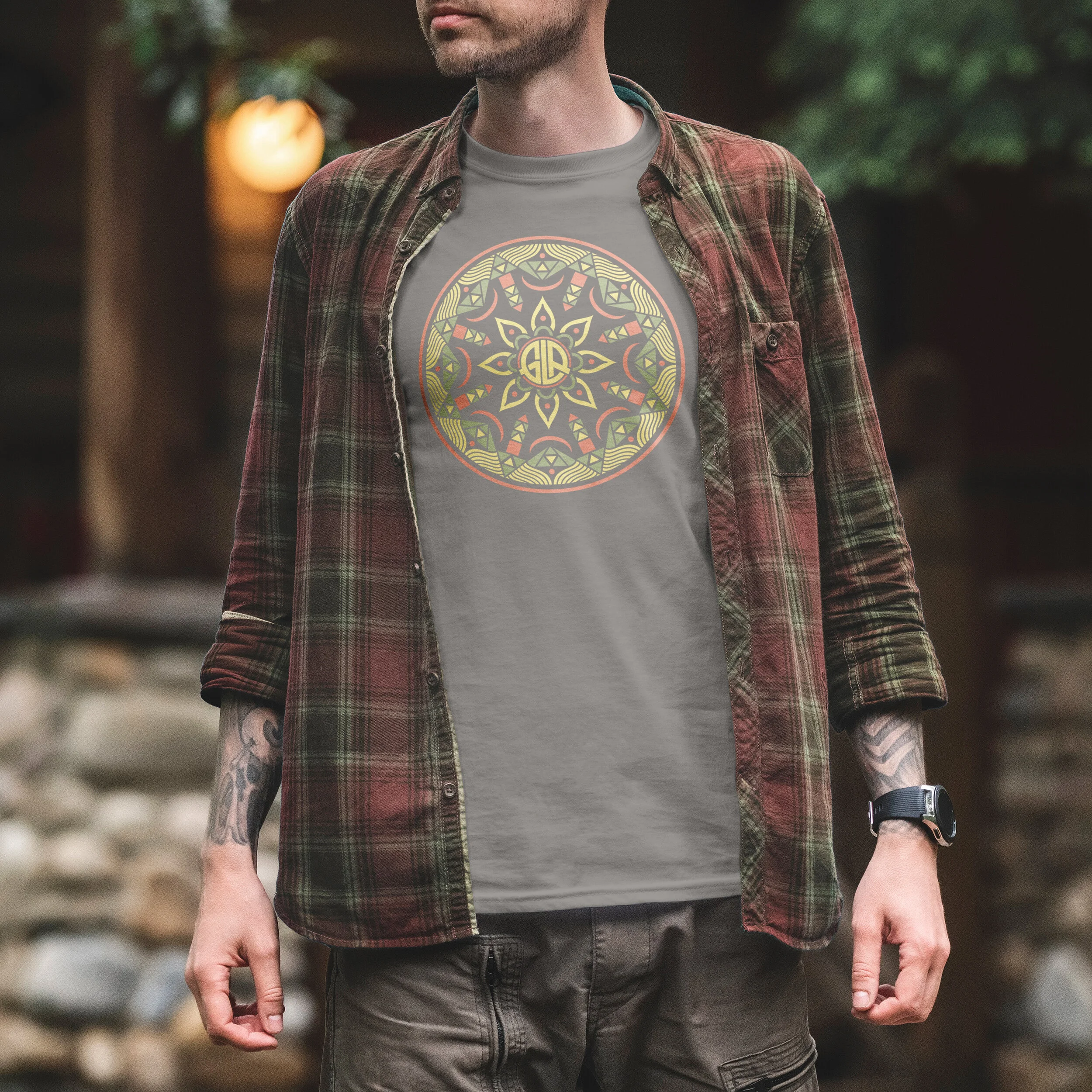 Mandala_Men's Cotton Crew Neck TShirt_lifestyle_enviro.jpg