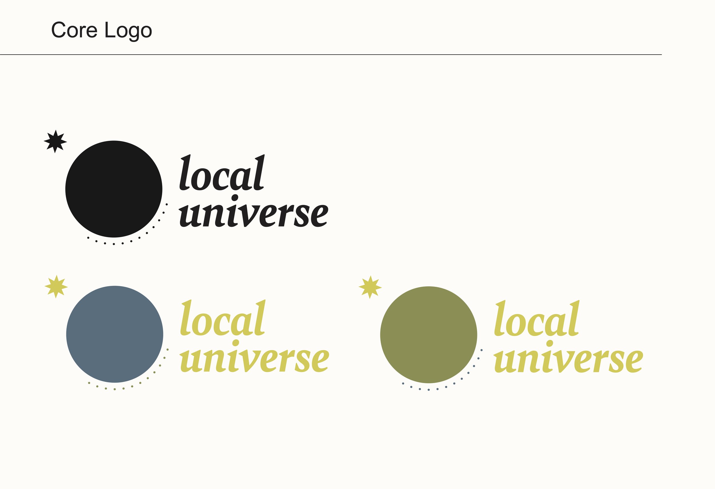 Logo designs for event
company, Local Universe.