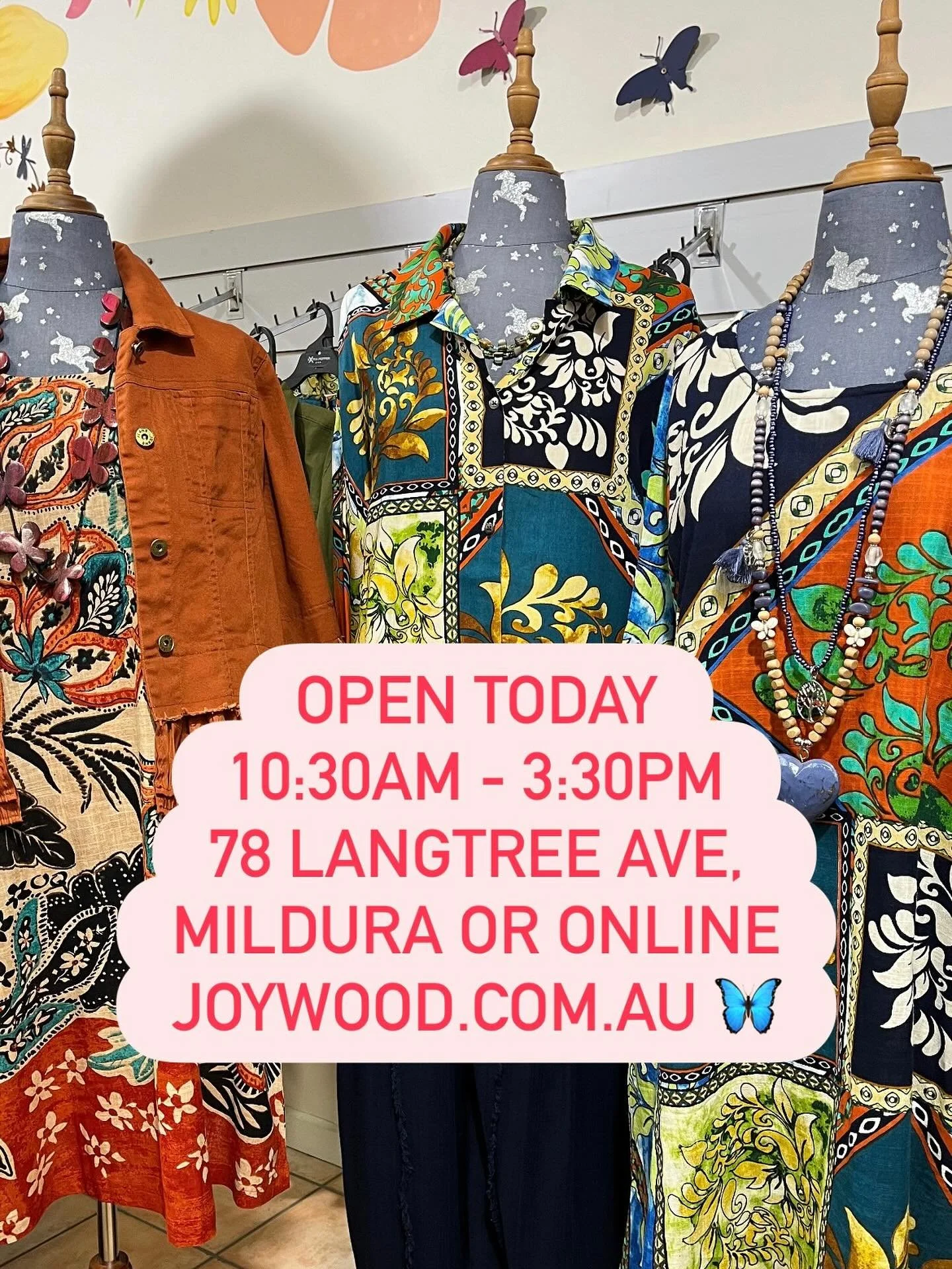 Visit us in store today till 3:30pm! Lots of beautiful new arrivals have landed in store and online, easy wear styles to suit any occasion ☀️ 78 Langtree Ave, Mildura or online joywood.com.au 🦋
#joywoodfashions #plussizefashion #springstyle #summer