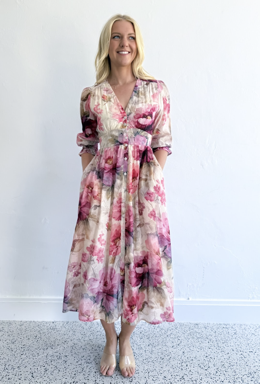 Blush Floral Juliette Maxi Dress | Sizes 8-18