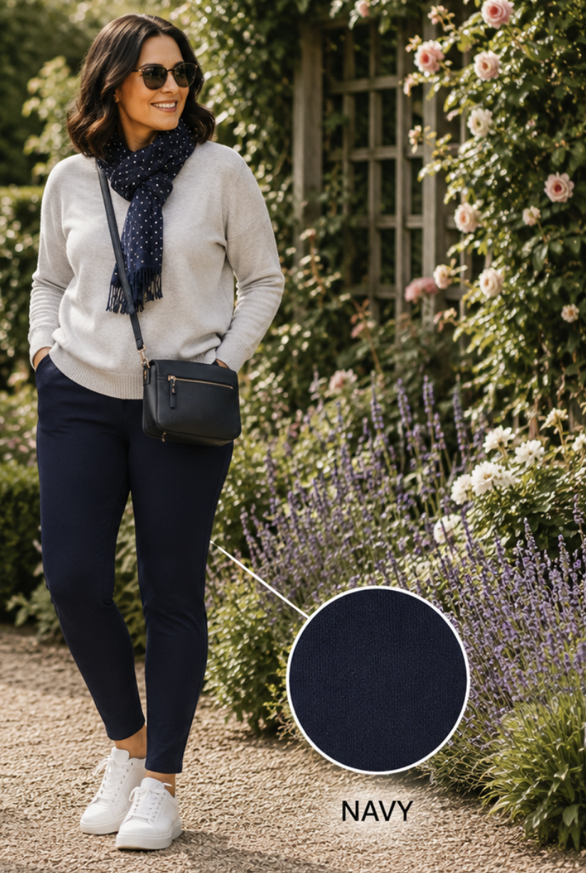 Navy Fleece Lined Pocket Pants | Sizes 8-16