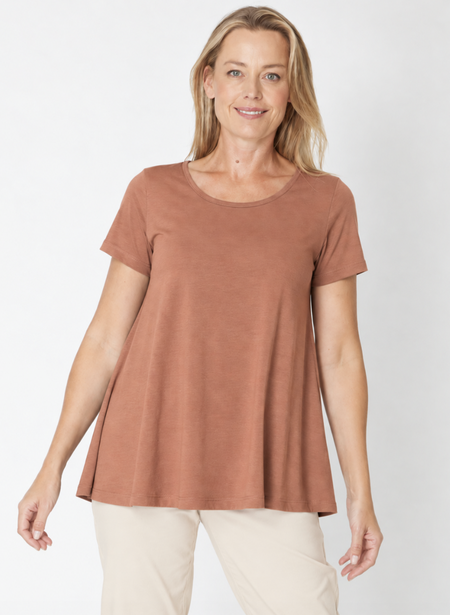Cinnamon Margie Swing Cotton T-shirt | Sizes 16-24