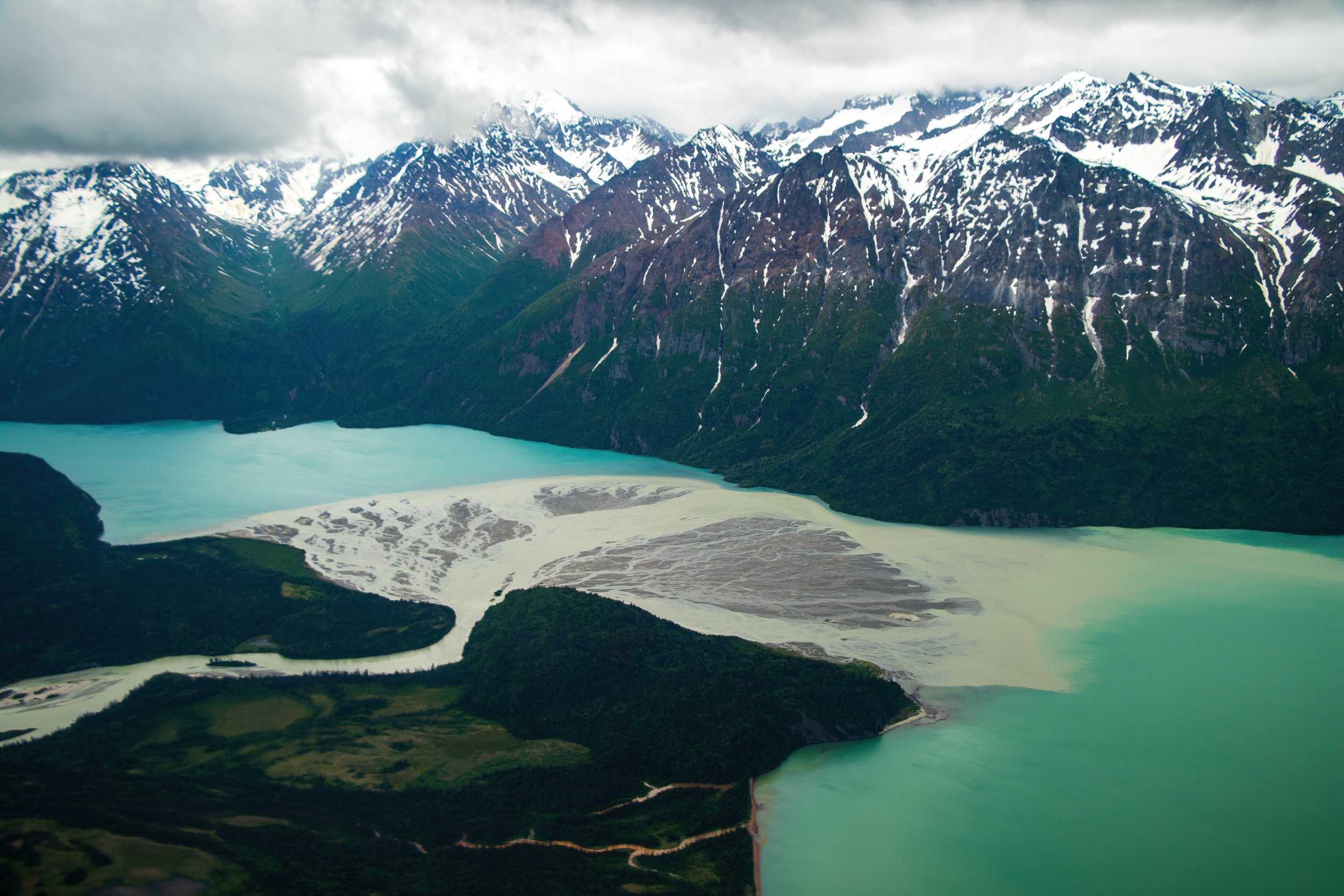 Lake Clark National Park From a Plane