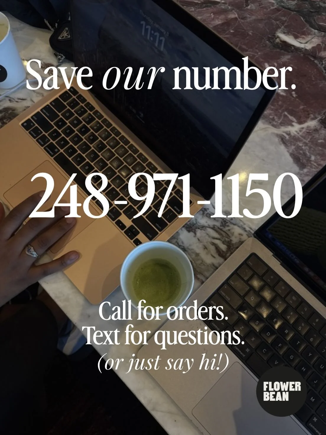 If you&rsquo;re reading this&hellip; text us 𝗛𝗜!
We&rsquo;ll say hi right back!
And by we&hellip;
I mean Zen&aacute;. 🤣🫶🏽🥰