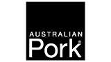 Australian Pork logo with black background and white text