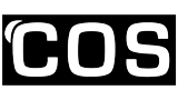 Black logo with the letters 'COS' in bold, simple font.