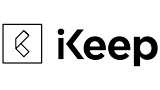 Logo with a stylized 'i' and the word 'keep' in lowercase.