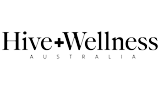 Logo of Hive Wellness Australia with stylized honeycomb pattern and text