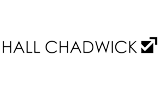 Sign with text 'Hall Chadwick' and an arrow pointing right.