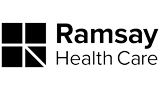 Ramsay Health Care logo with black text and graphic