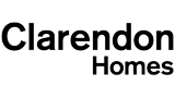 Logo with the text 'Clarendon Homes' in black font.