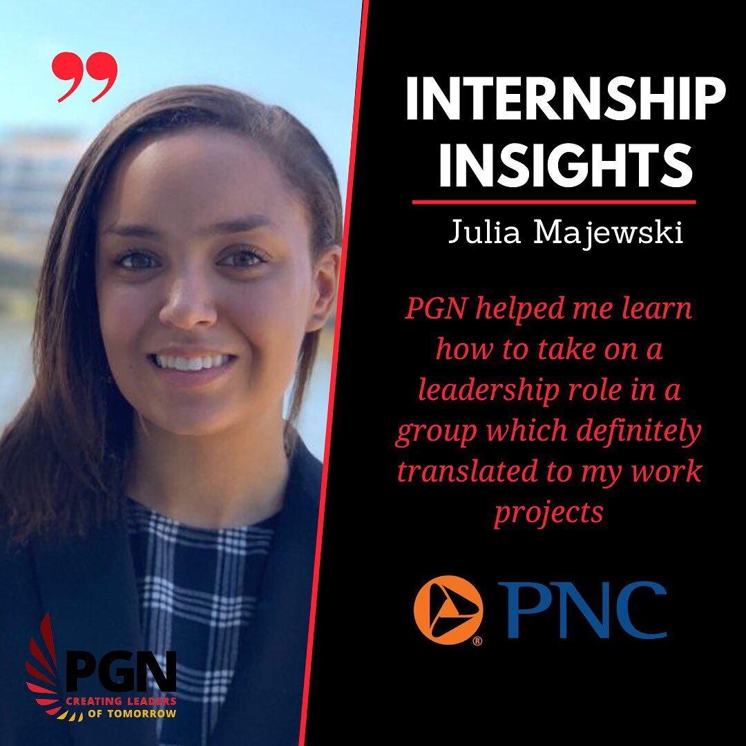 This week&rsquo;s special #InternshipInsights goes out to member Julia! She worked at PNC this summer as a Human Resources Intern. Julia&rsquo;s experience was so positive that she recently accepted a full-time offer to join PNC next year as a Human 