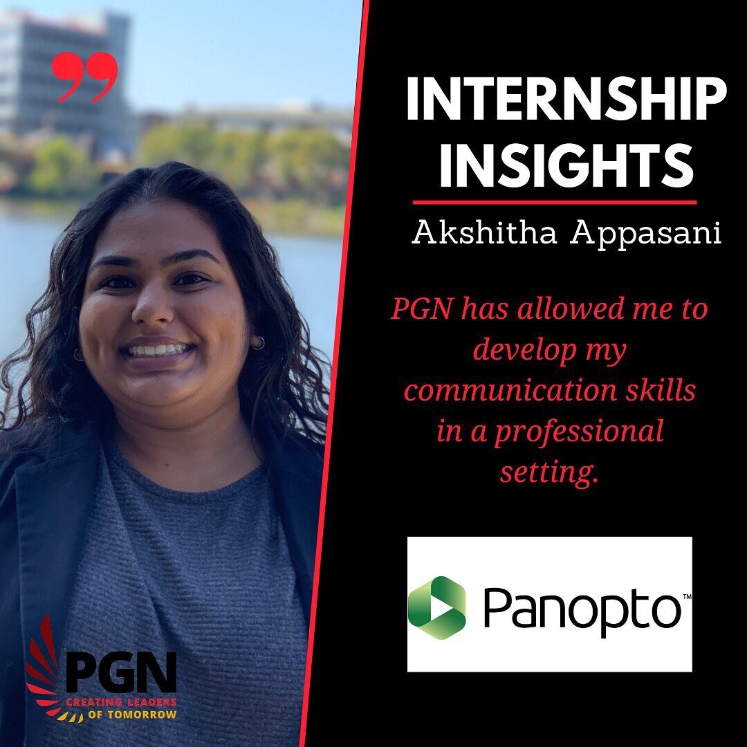 Start off you week with some #InternshipInsights from Akshitha! This summer, Ak worked for Panopto as a Renewal Operations Intern. Working for a company that specializes in lecture capture during a time of emphasized remote learning opened her eyes t