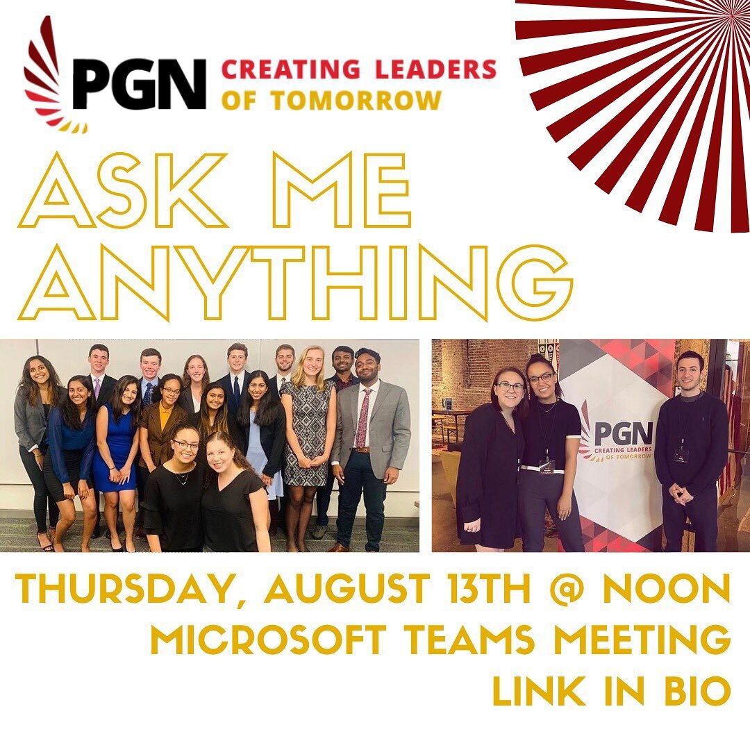 Interested in learning more about PGN, meeting our members, and finding out what we stand for as an organization? Bring your questions to PGN&rsquo;s Ask Me Anything Microsoft Teams call this Thursday at noon! 📲 Link in bio, no RSVP required. Can&rs