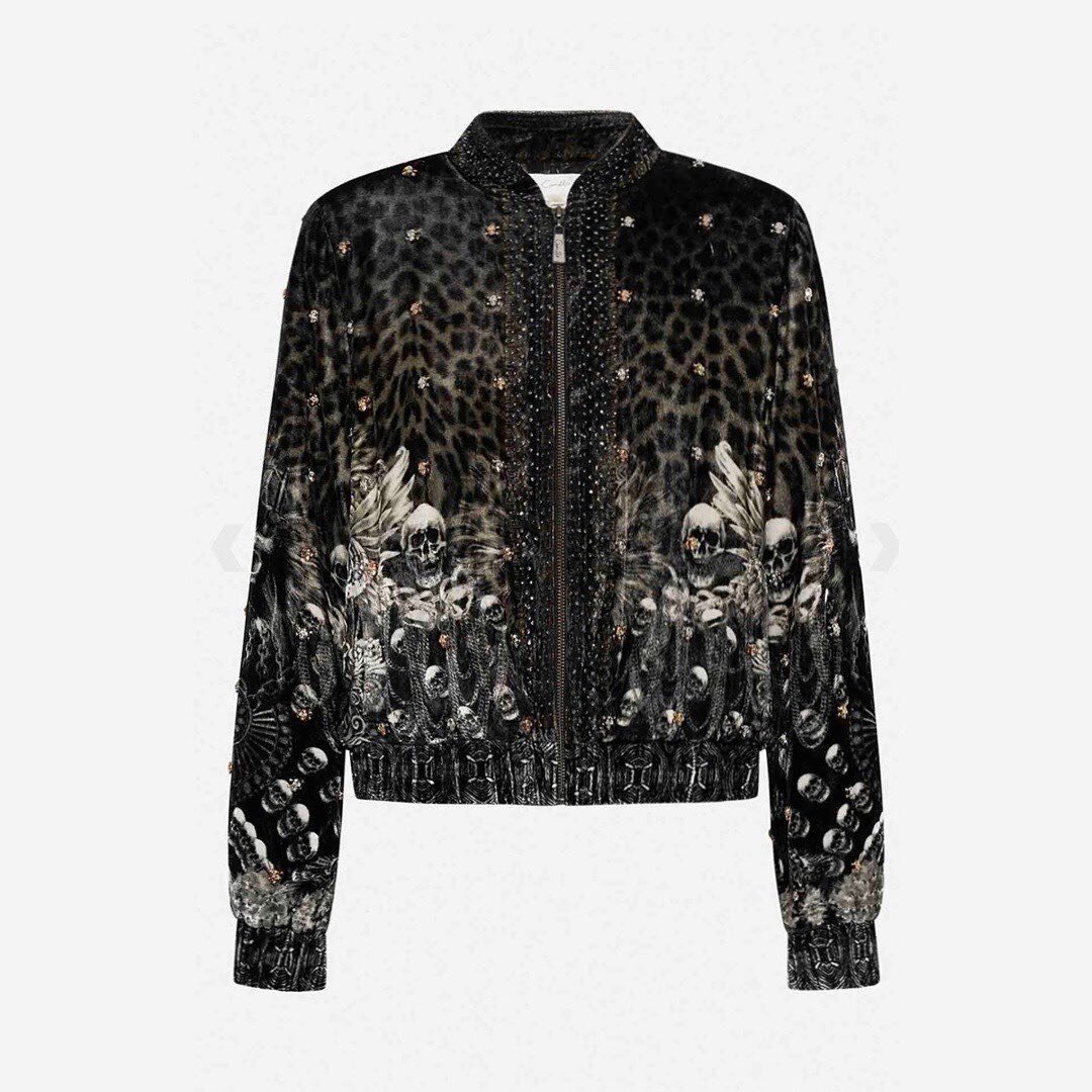 Tons of new arrivals + price reductions now available in store! 

✨New @camillawithlove Order Of Disorder Lounge Bomber Jacket Size Large BNWT | $449 ✨

A kalediscope of grundy Mexico odes, the Order Of Disorder Lounge Bomber Jacket captivates the im
