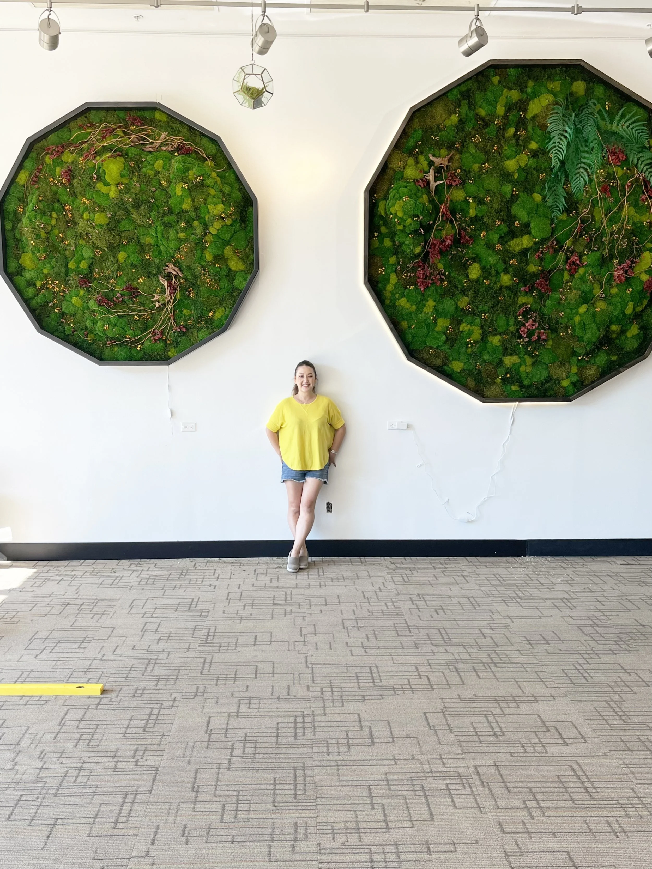 Garden of Promise moss mural installation at Seattle Quest Church