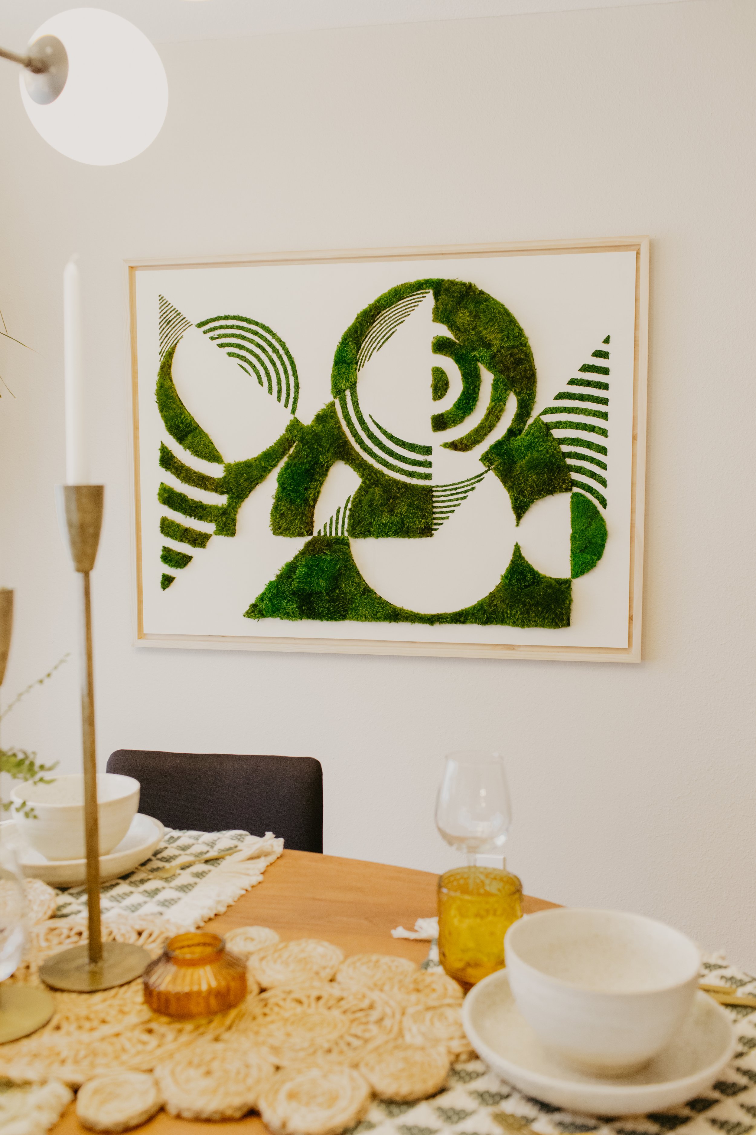 Second moss wall art installation featured on HGTV's Unsellable Houses