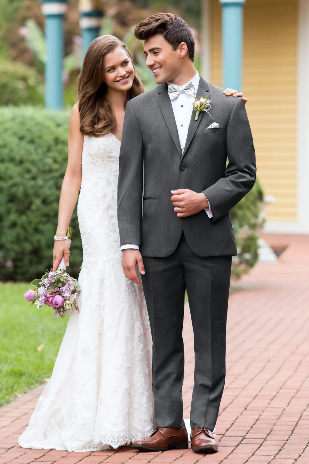 grey bridesmaid dresses and grey groomsmen suits 15 Ideal Bridesmaid Dress Colors for Gray Suits