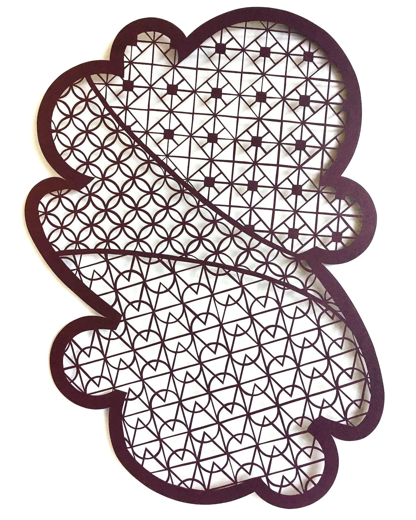 Pattern Mixing series, 2020
Framed 20 x 16 inches, hand-cut paper