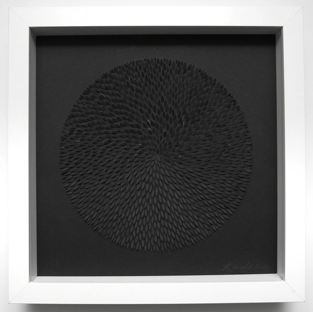 Meditation in black, 2017. 
9 x 9 inches (Sold)
