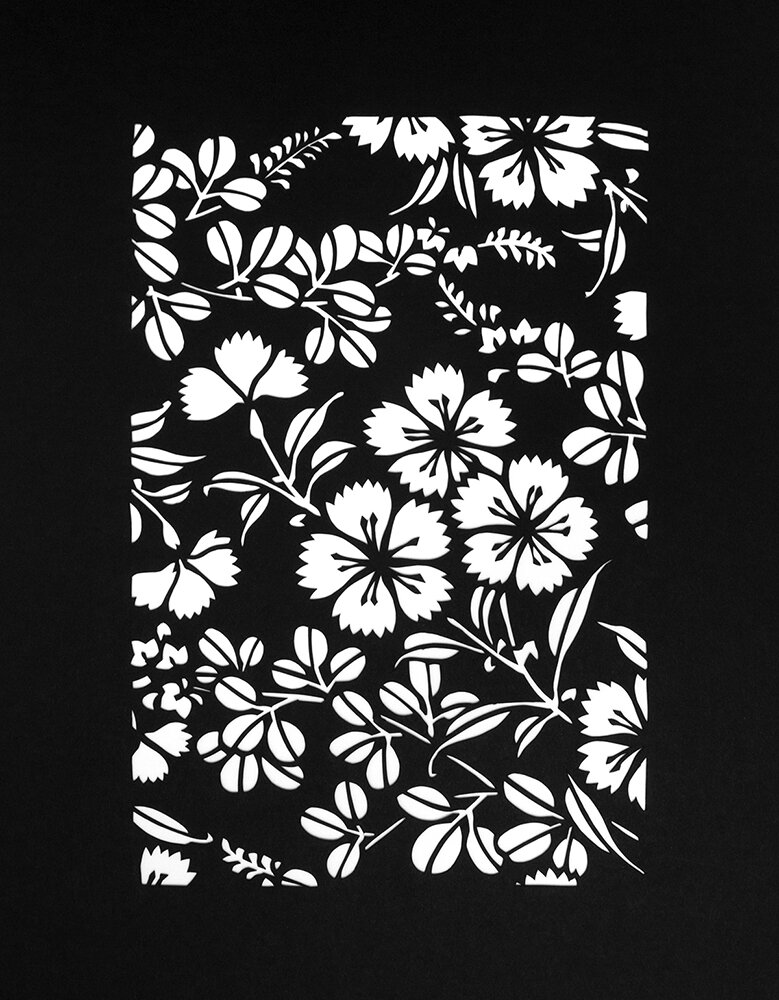 Samples of some of the patterns as 8.5" x 11" flat pieces.