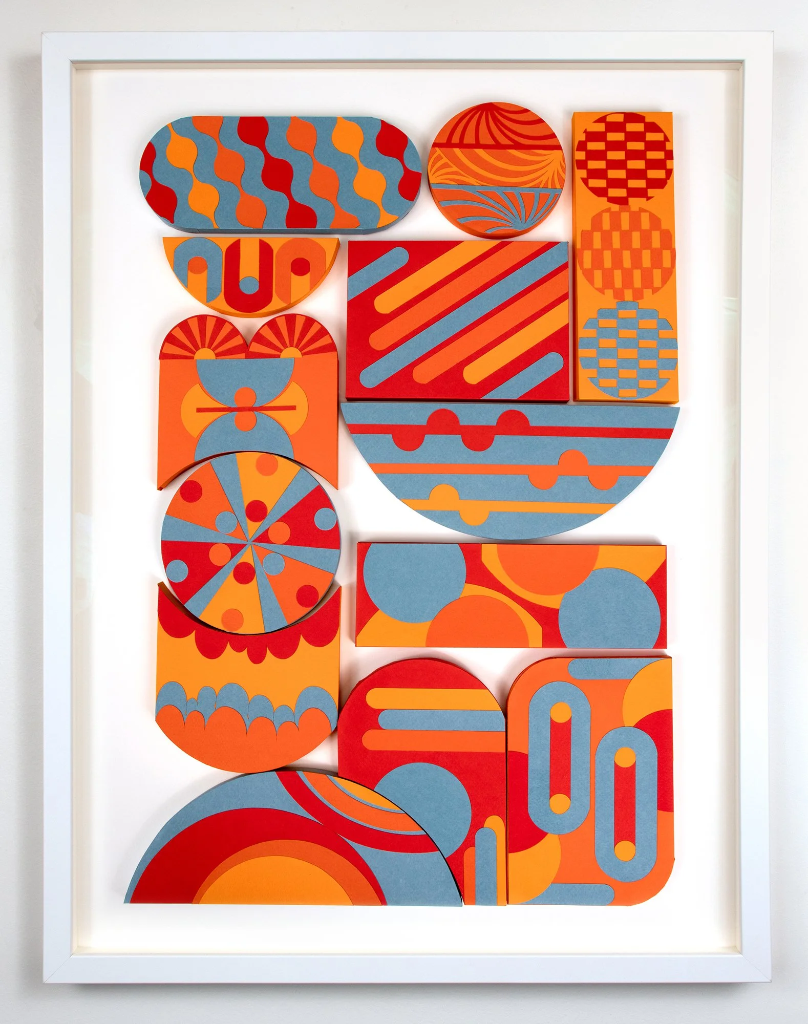 Title: Feel The Sunshine On Your Face, 2025 - paper module sculpture, 18 x 24 inches
