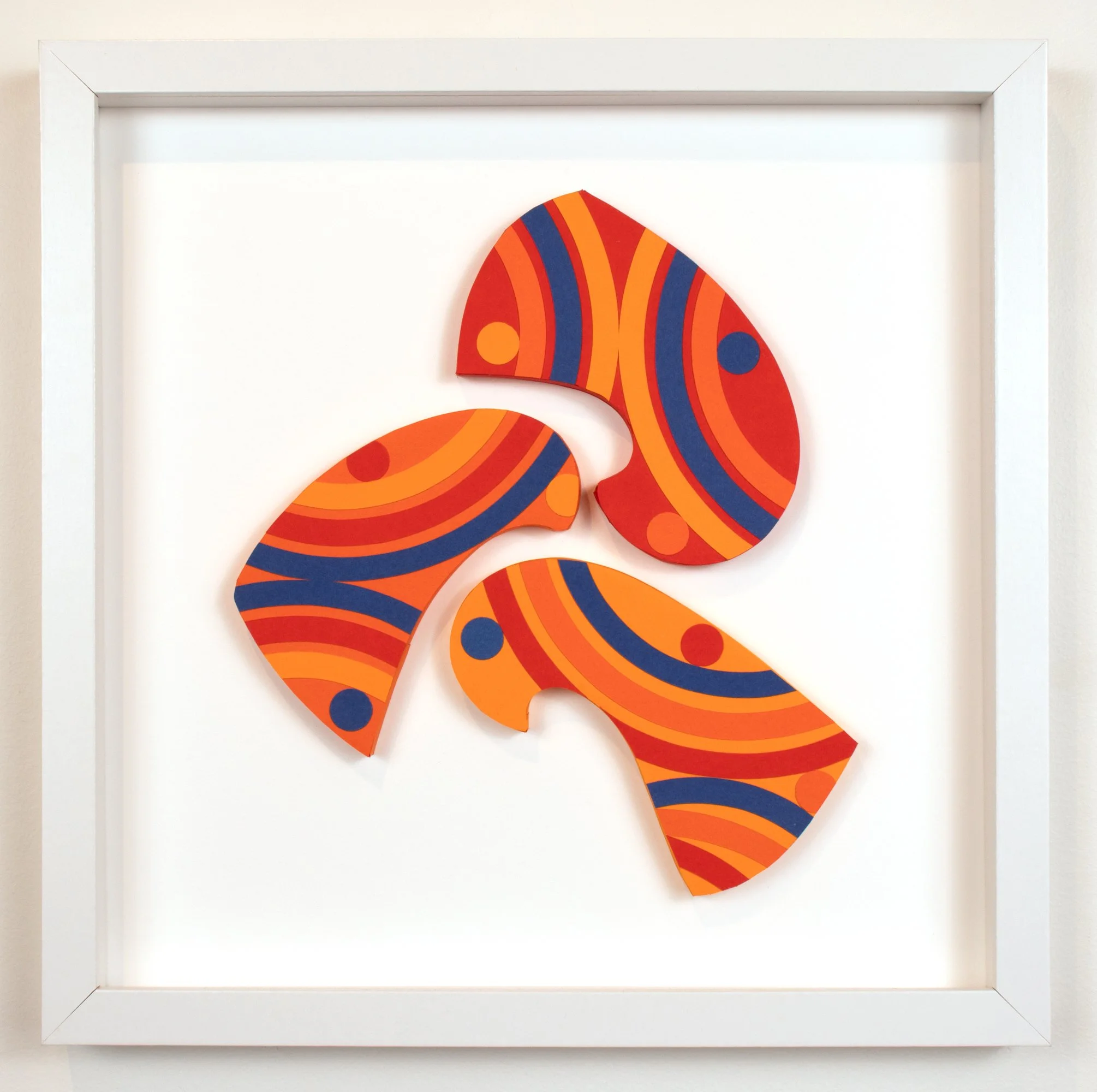 Title: An Ode to French Curves, 2026 - Paper Module Sculpture, 12 x 12 inches
