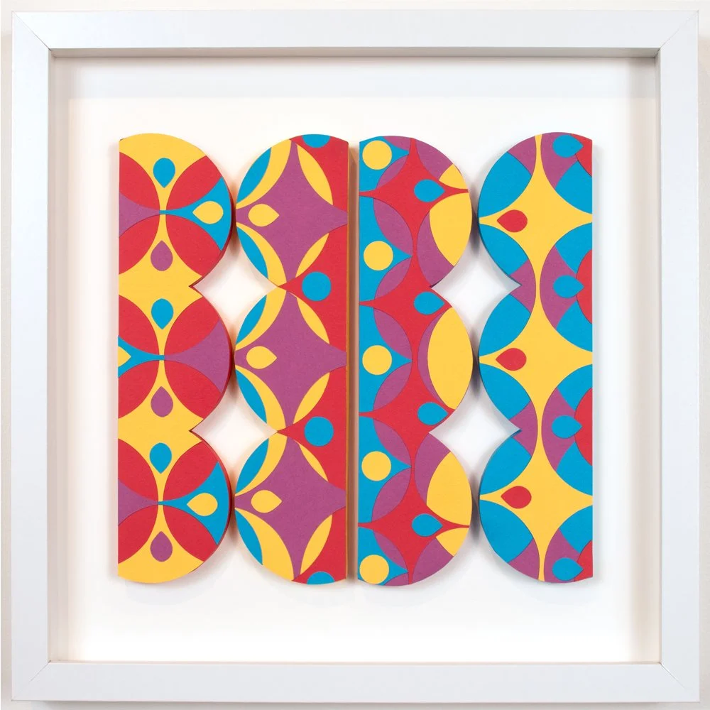 Title: Are You Down To Clown?, 2026 - Paper Module Sculpture, 12 x 12 inches
