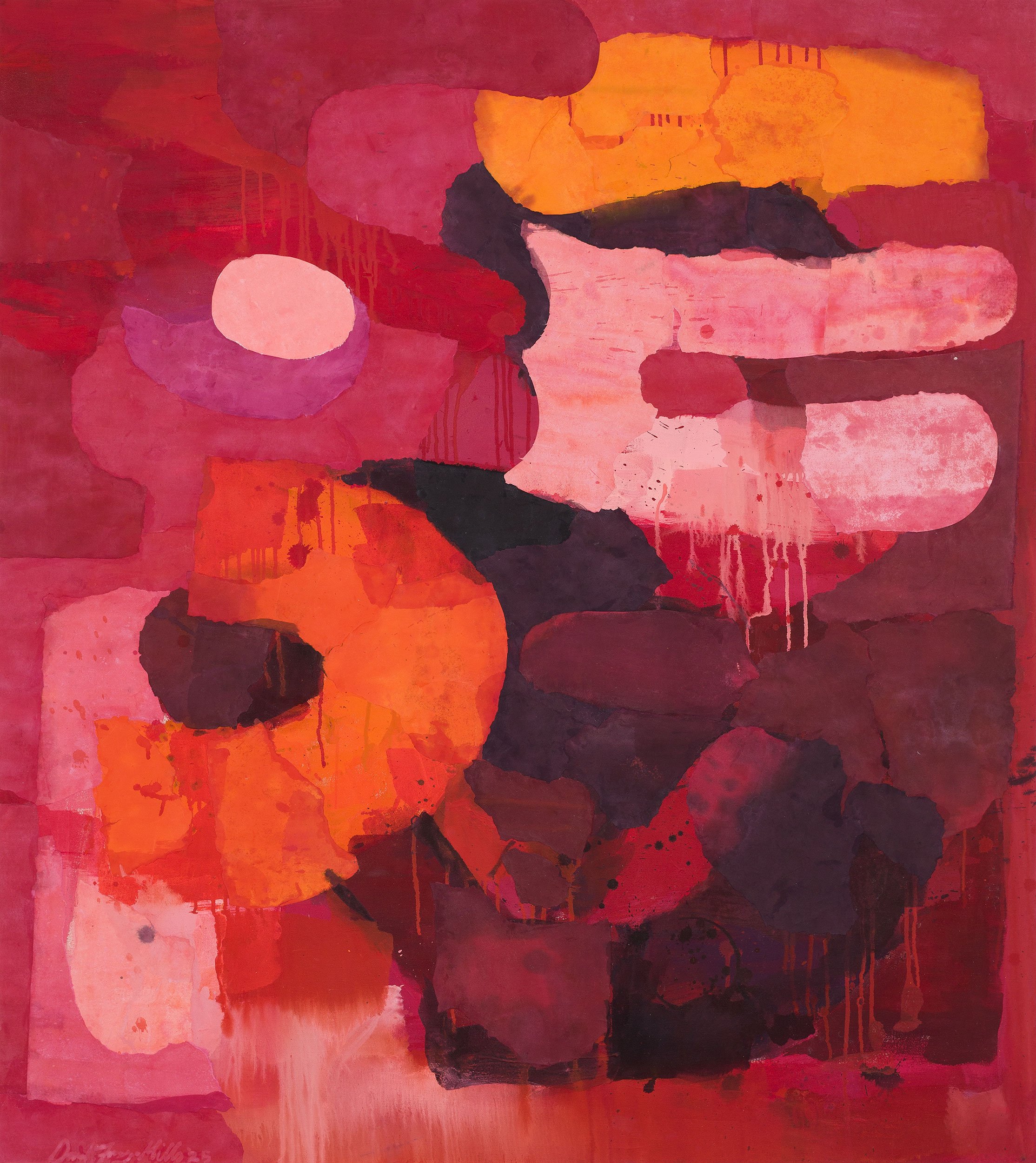 David Freney-Mills                                    Hyperglyh No.31                                                        Ink & acrylic on hanji and canvas                             137 cm x 122 cm