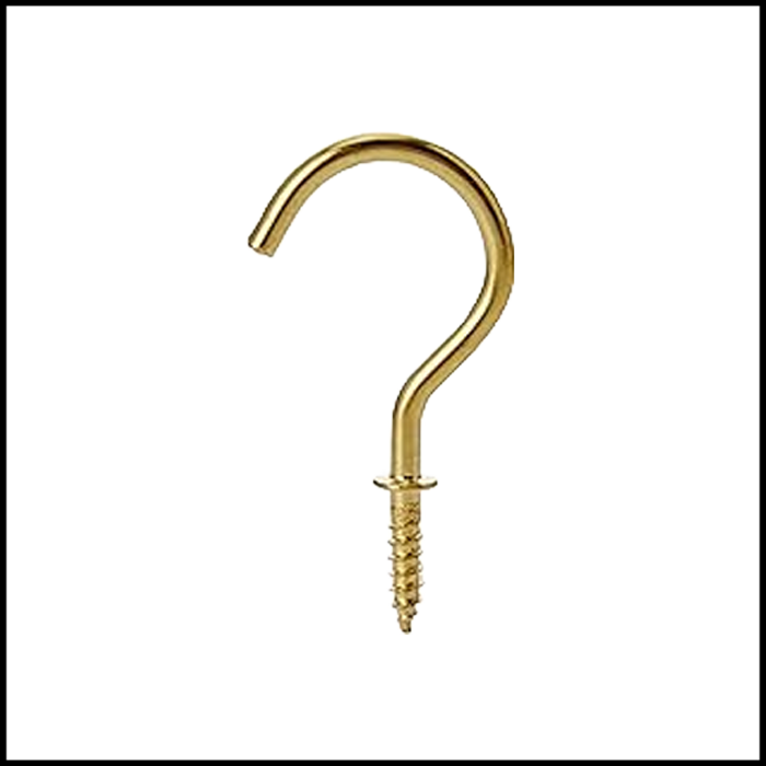 Brass Cup Hook - 38mm