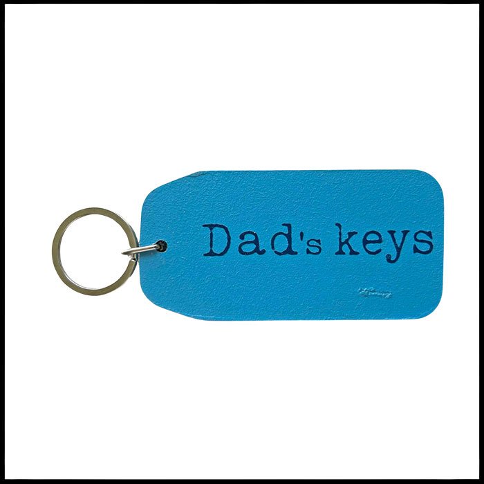 Jolly Useful Wooden Key Tag- "Dad's Keys" (Small)