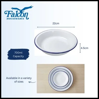 Falcon Round Pie Dish - Traditional White 22cm.jpg