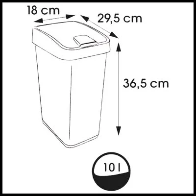 Magne Slim Bin Lift + Push Lid 10L Graphite.jpg