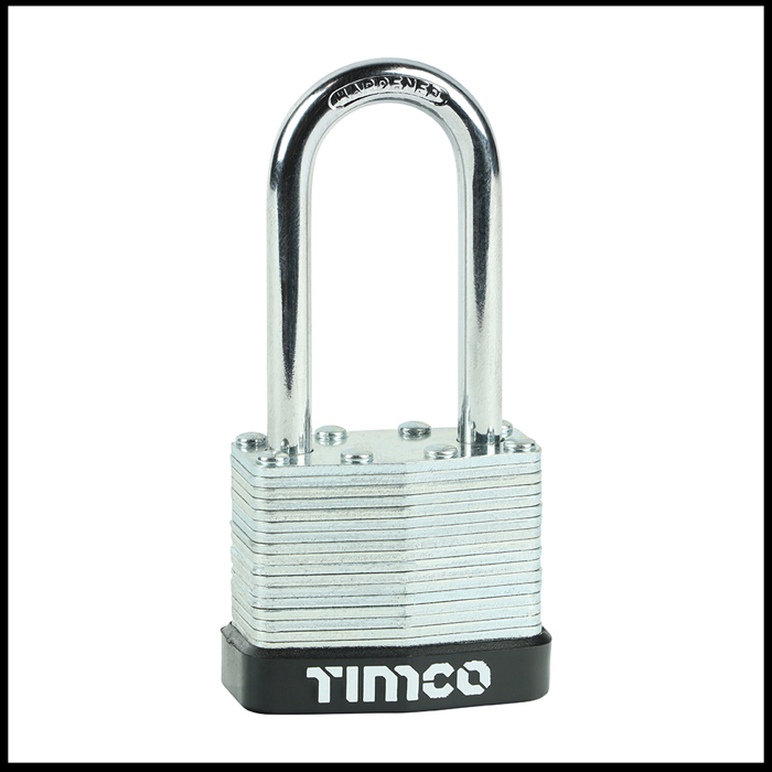 TIMco 40mm Long Shackle Laminated Padlock