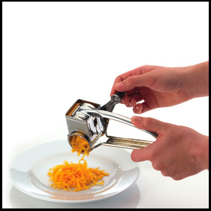 KitchenCraft Stainless Steel Rotary Grater With One Drum