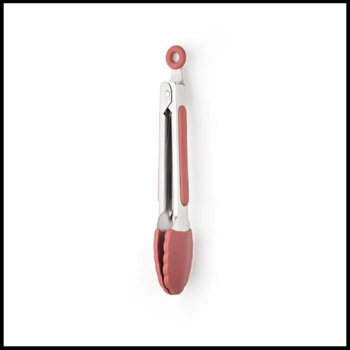 TEW Mini Silicone Tongs 17cm - Baked Clay