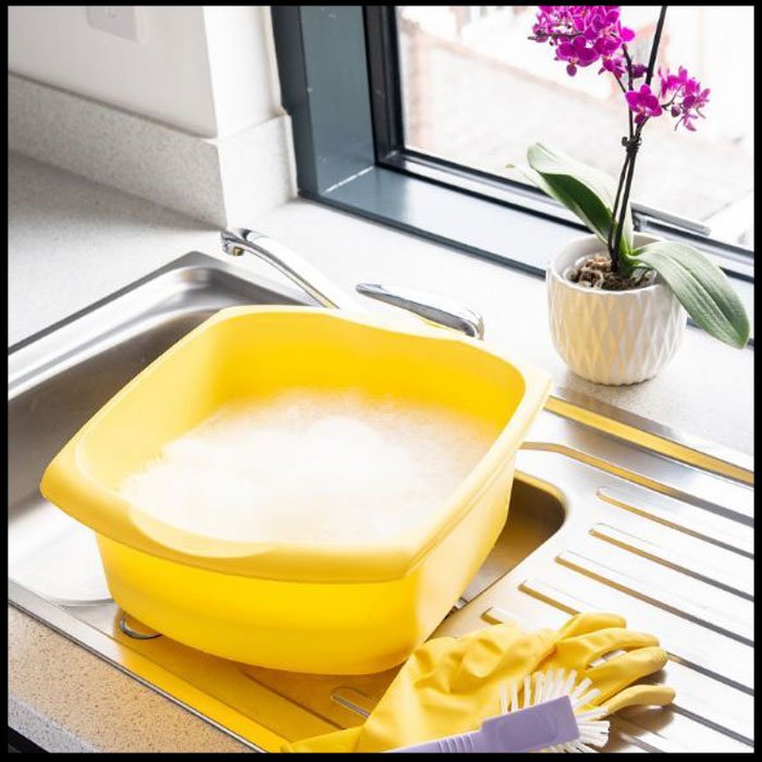 Addis Classic 9.5L Rectangular Washing Up Bowl - YELLOW