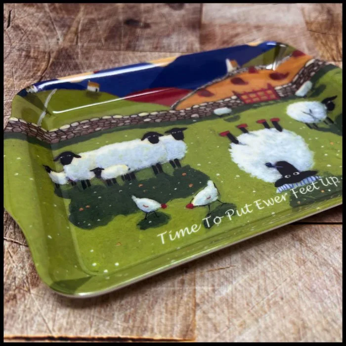 "Time To Put Ewe'r Feet Up" Scatter Tray By Thomas Joseph
