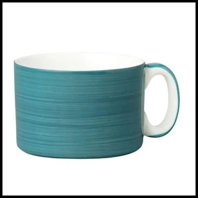 Wm Bartleet Wide Porcelain 0.8 Pint Mug - Teal