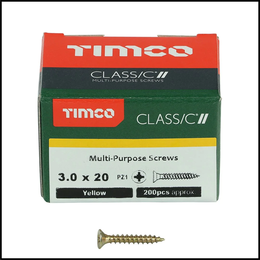 TIMco Classic 3.0 x 20 Multi-Purpose Screws (Box of 200)