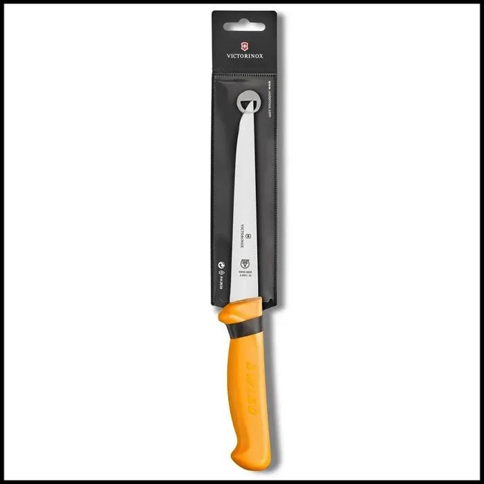 Victorinox Swibo 16cm Straight Boning Knife - Orange Handle