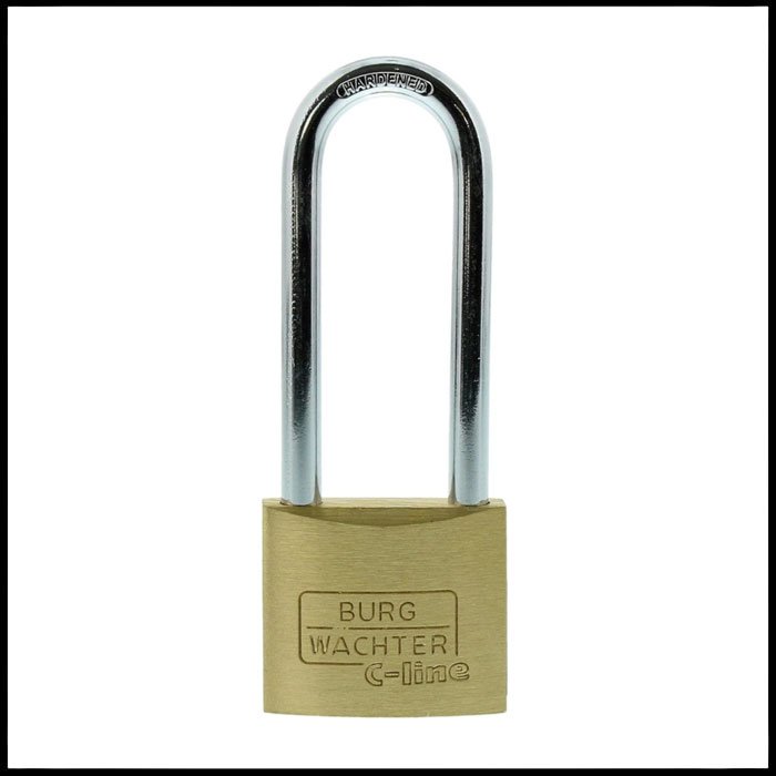 Burg-Wächter 40mm Mid Security Brass Padlock - Long Shackle