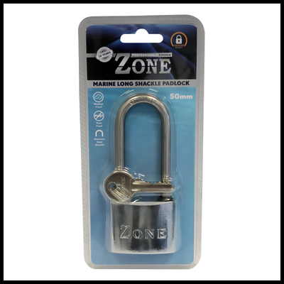 Zone Marine Long Shackle Padlock - 50mm