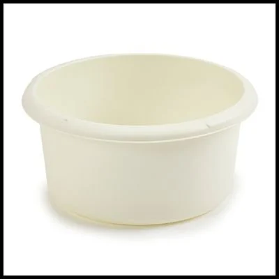Whitefurze Small Cream Round Washing Up Bowl
