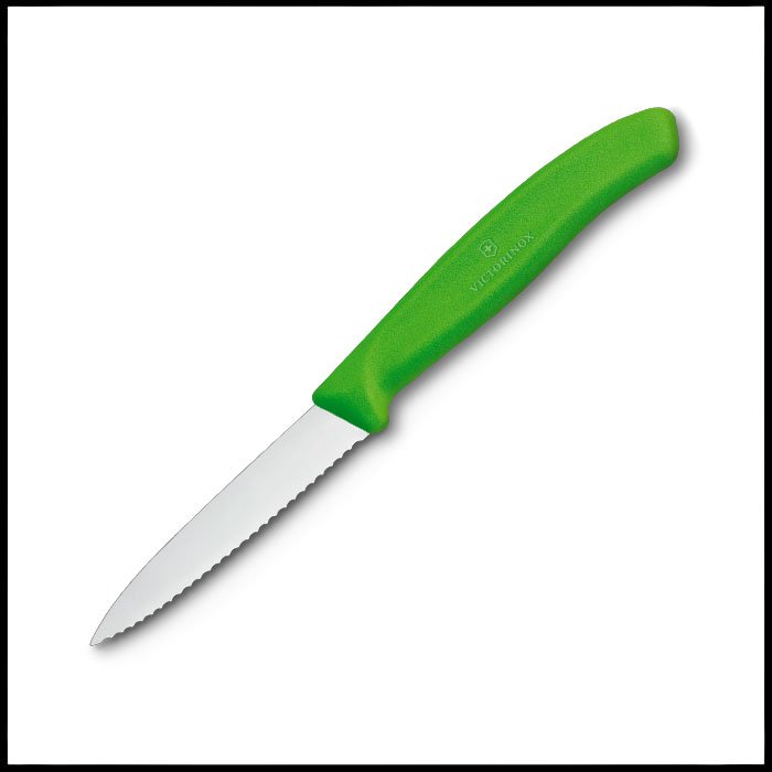 VIC Classic 8cm Serrated Paring Knife (Green)