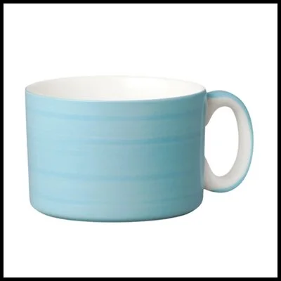 Wm Bartleet Wide Porcelain 0.8 Pint Mug - Duck Egg Blue
