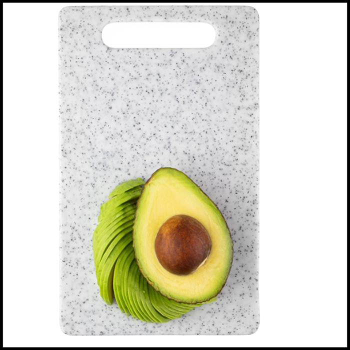 Small White Granite Effect Polyproylene Cutting Board 25 X 15 X 0.65cm