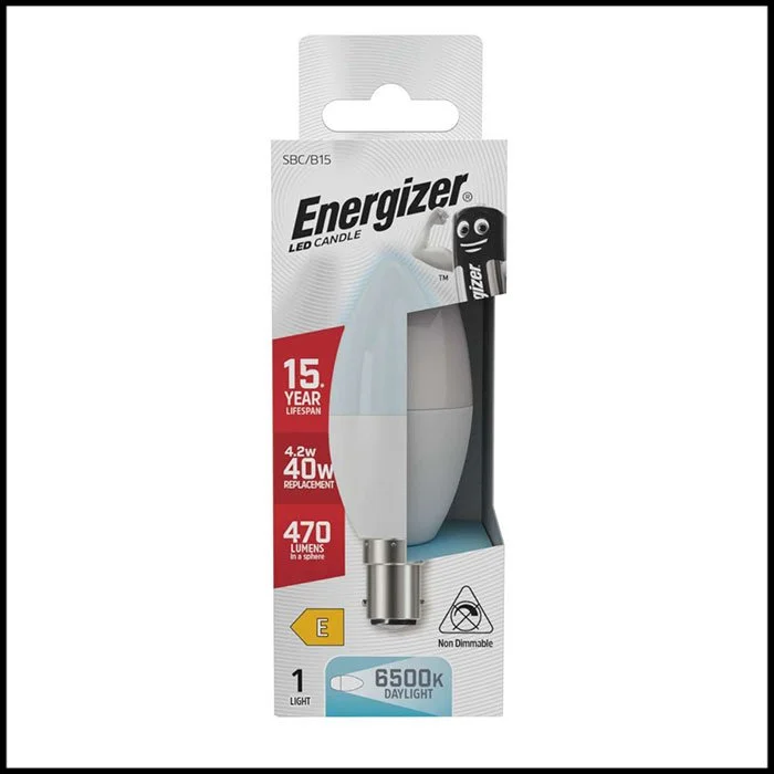 Energizer LED  B15 5w Daylight Candle Bulb - Non Dimmable