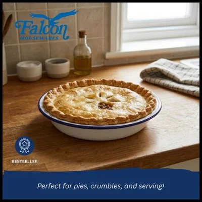 Falcon Round Pie Dish - Traditional White 22cm(1).jpg