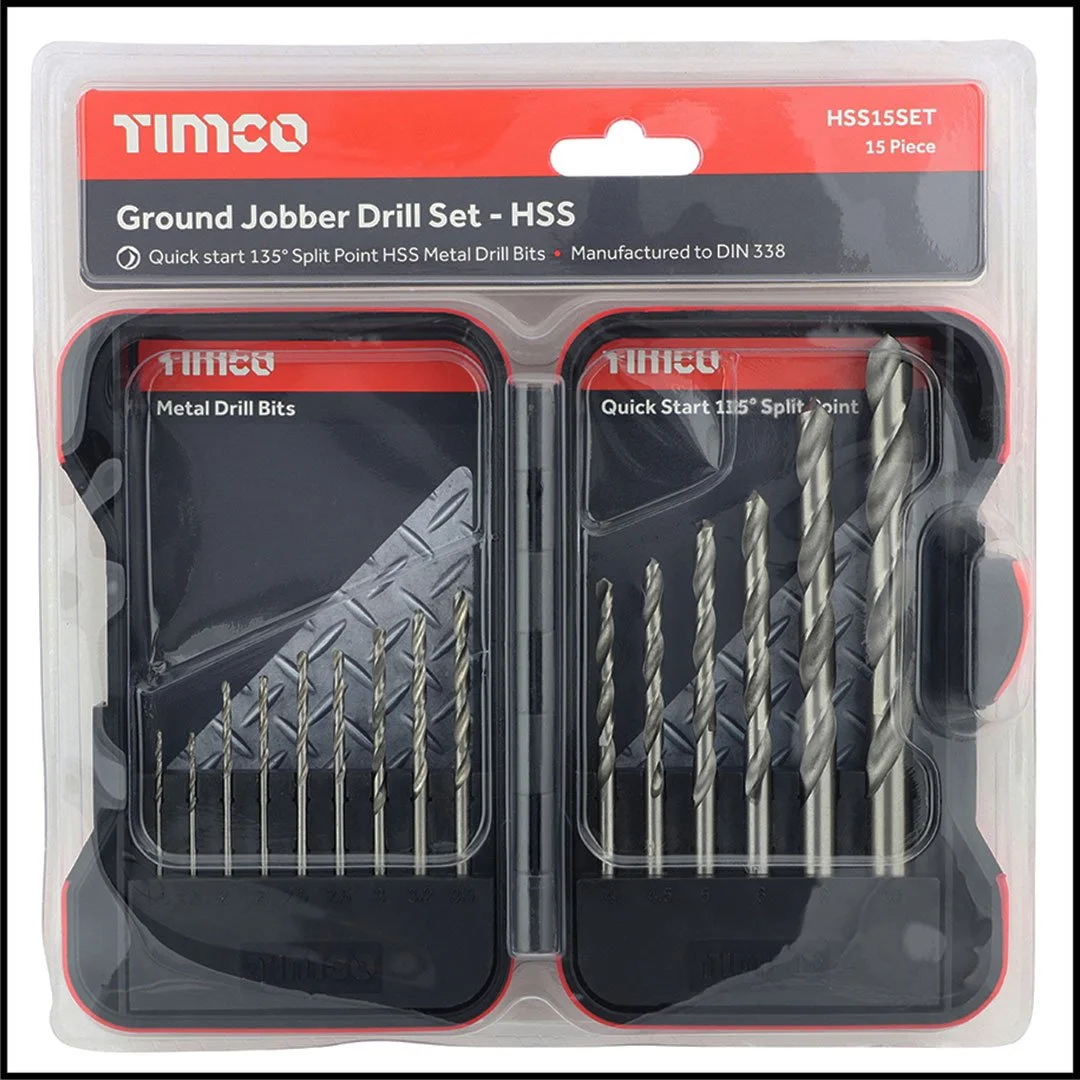 Timco 15 Piece HSS Drill Bit Set
